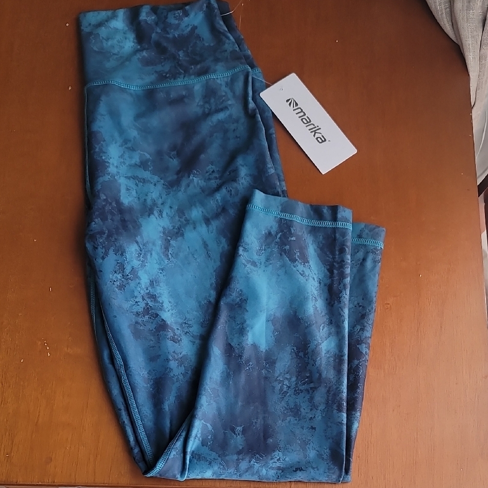 Marika Ocean Blue Patterned Leggings